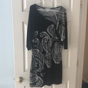 White House Black Market flowing black dress